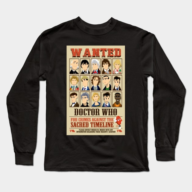 The Doctor is Wanted Long Sleeve T-Shirt by CuddleswithCatsArt